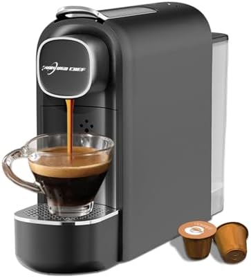 Mini Espresso Capsule Machine-One Cup Coffee Machine Single Serve Coffee Maker,Perfect for Small Space,20.29oz Removable Tank,Black